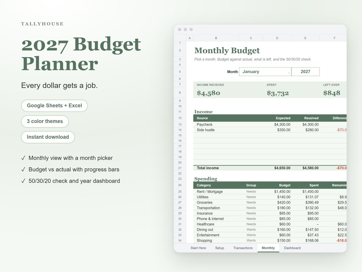 2027 Budget Planner